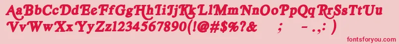 RoyalAcidbath Font – Red Fonts on Pink Background