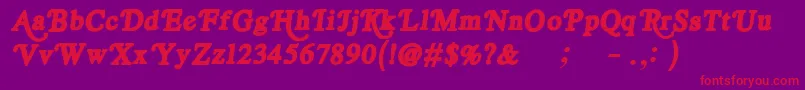 RoyalAcidbath Font – Red Fonts on Purple Background