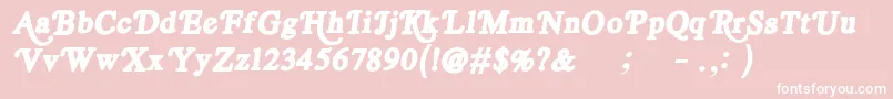 RoyalAcidbath Font – White Fonts on Pink Background