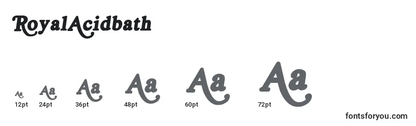 Размеры шрифта RoyalAcidbath