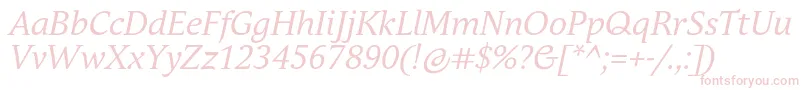 フォントAndulkaBookProItalic – ピンクのフォント