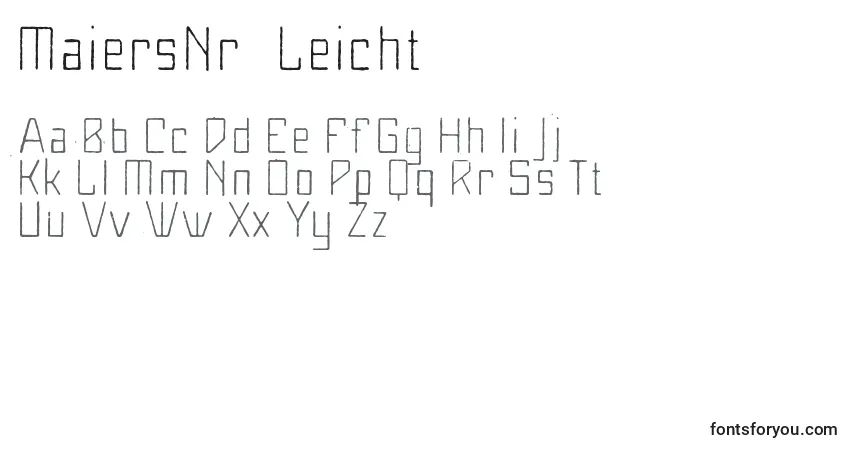 Fuente MaiersNr8Leicht - alfabeto, números, caracteres especiales