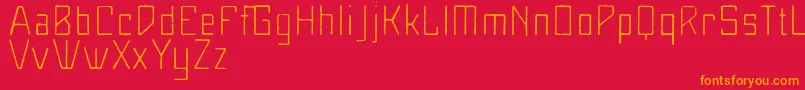 MaiersNr8Leicht Font – Orange Fonts on Red Background