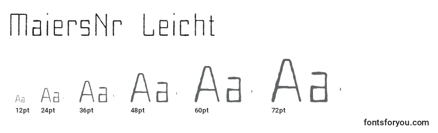 MaiersNr8Leicht Font Sizes