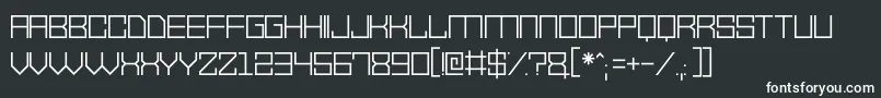 VectorWaves-fontti – valkoiset fontit mustalla taustalla