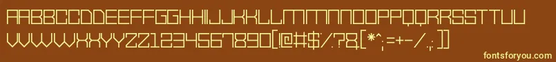 VectorWaves Font – Yellow Fonts on Brown Background