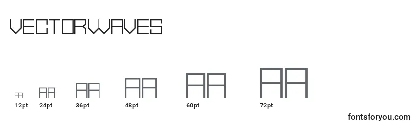 Размеры шрифта VectorWaves (76332)