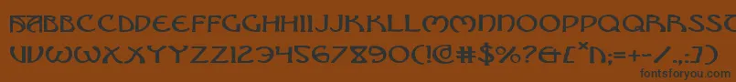 Brinathyne Font – Black Fonts on Brown Background