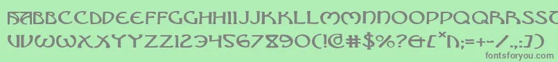 フォントBrinathyne – 緑の背景に灰色の文字