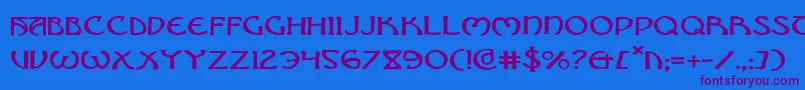 Brinathyne Font – Purple Fonts on Blue Background