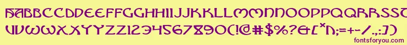 Brinathyne Font – Purple Fonts on Yellow Background