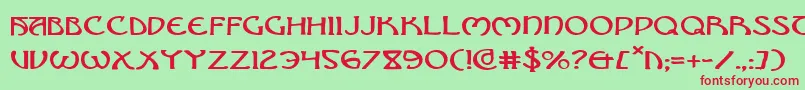 Brinathyne Font – Red Fonts on Green Background