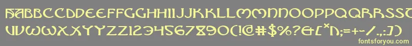 Шрифт Brinathyne – жёлтые шрифты на сером фоне