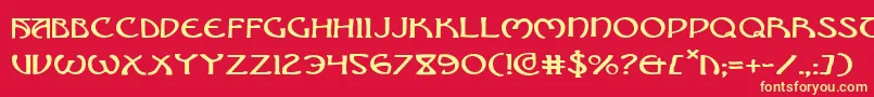 Brinathyne Font – Yellow Fonts on Red Background