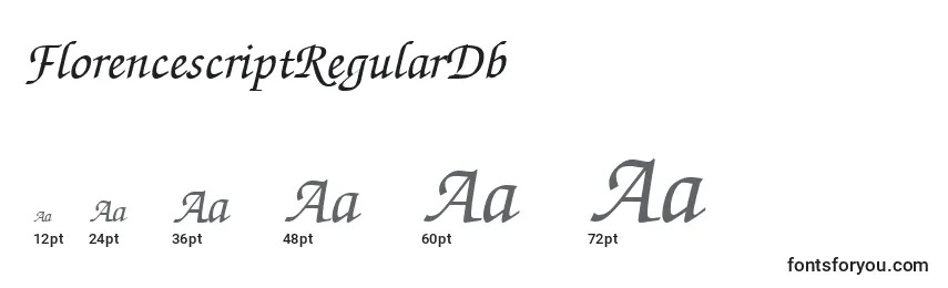 Размеры шрифта FlorencescriptRegularDb