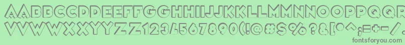VarietРІScala Font – Gray Fonts on Green Background