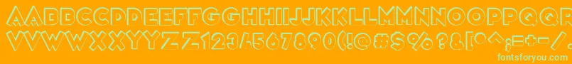 VarietРІScala Font – Green Fonts on Orange Background