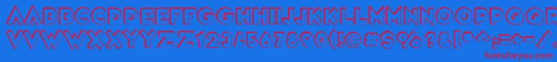 VarietРІScala Font – Red Fonts on Blue Background