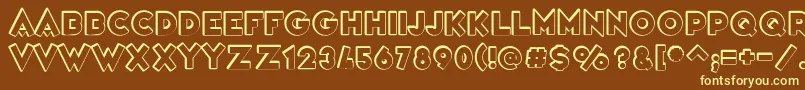 VarietРІScala Font – Yellow Fonts on Brown Background