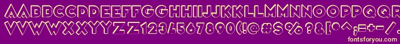 VarietРІScala Font – Yellow Fonts on Purple Background