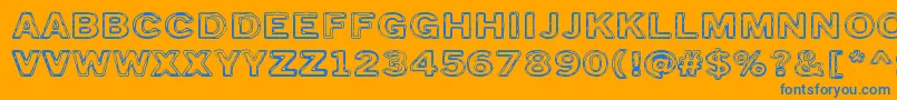 TorstaiPerjantai Font – Blue Fonts on Orange Background