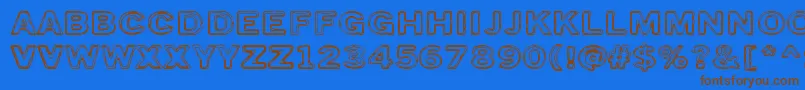 TorstaiPerjantai Font – Brown Fonts on Blue Background