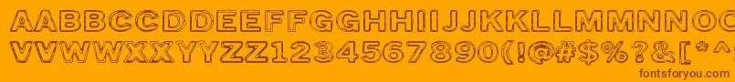 TorstaiPerjantai Font – Brown Fonts on Orange Background