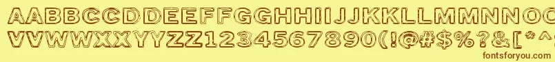 TorstaiPerjantai Font – Brown Fonts on Yellow Background