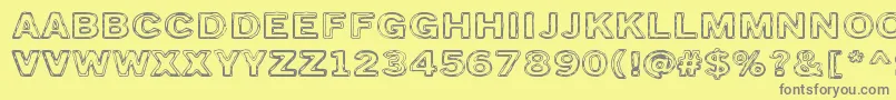 TorstaiPerjantai Font – Gray Fonts on Yellow Background