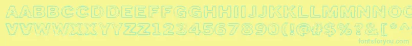 TorstaiPerjantai Font – Green Fonts on Yellow Background