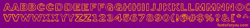 TorstaiPerjantai Font – Orange Fonts on Purple Background