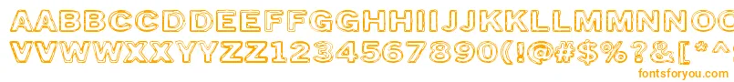TorstaiPerjantai-Schriftart – Orangefarbene Schriften auf weißem Hintergrund