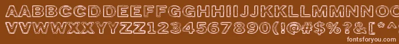 TorstaiPerjantai Font – Pink Fonts on Brown Background