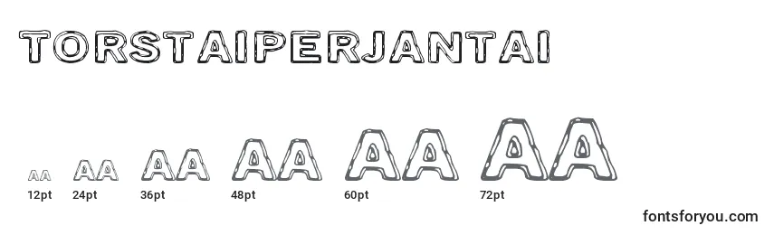 Размеры шрифта TorstaiPerjantai