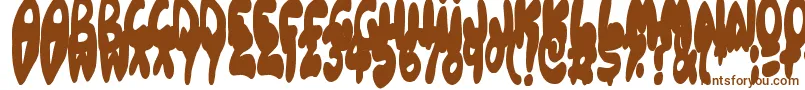 Balloonish-fontti – ruskeat fontit valkoisella taustalla