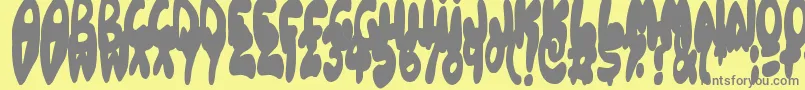 Balloonish Font – Gray Fonts on Yellow Background