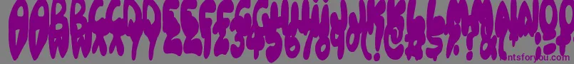 Balloonish Font – Purple Fonts on Gray Background