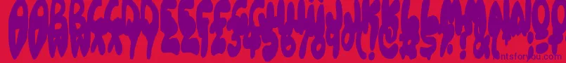 Balloonish Font – Purple Fonts on Red Background