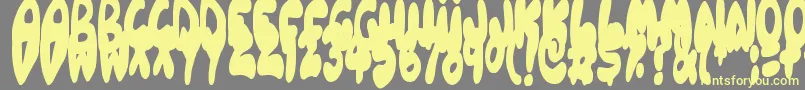 Balloonish Font – Yellow Fonts on Gray Background