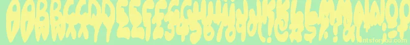 Balloonish Font – Yellow Fonts on Green Background