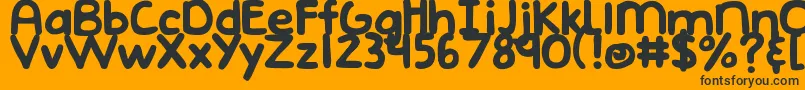 DjbEmphatic Font – Black Fonts on Orange Background