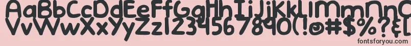 DjbEmphatic Font – Black Fonts on Pink Background