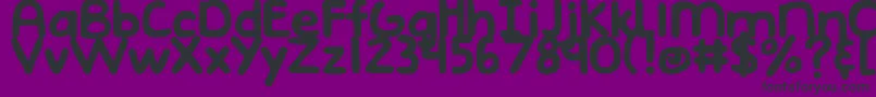 DjbEmphatic Font – Black Fonts on Purple Background