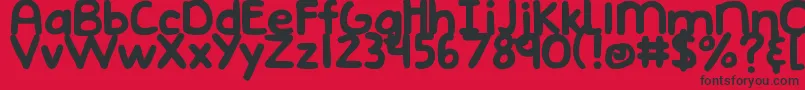 fuente DjbEmphatic – Fuentes Negras Sobre Fondo Rojo