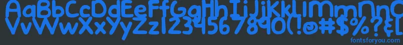 DjbEmphatic Font – Blue Fonts on Black Background