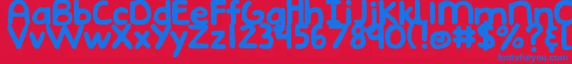 fuente DjbEmphatic – Fuentes Azules Sobre Fondo Rojo