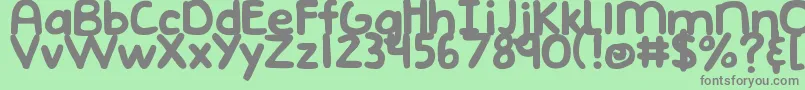 DjbEmphatic Font – Gray Fonts on Green Background