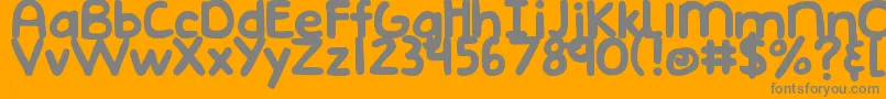 DjbEmphatic Font – Gray Fonts on Orange Background