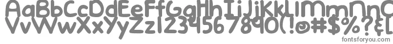 DjbEmphatic-fontti – harmaat kirjasimet valkoisella taustalla