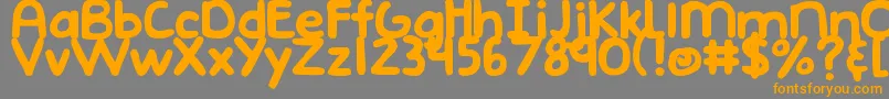 DjbEmphatic Font – Orange Fonts on Gray Background